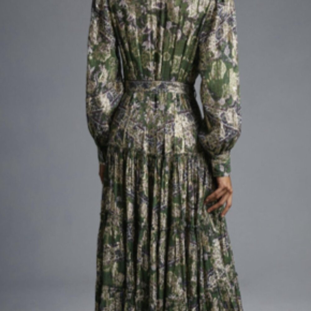 HEMANT & NANDITA Printed Belted Shirt Dress - Picture 4 of 6